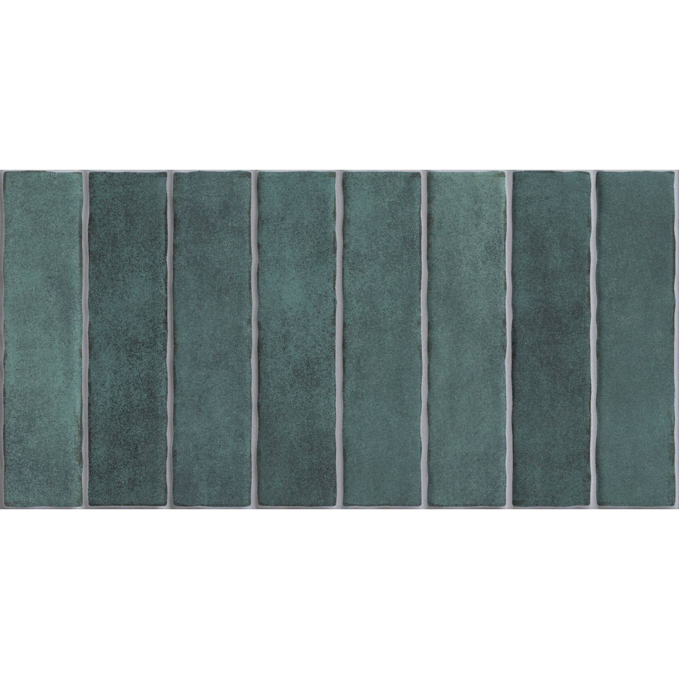 Santorini Green Stripe Gloss Ceramic Tile 600x300mm