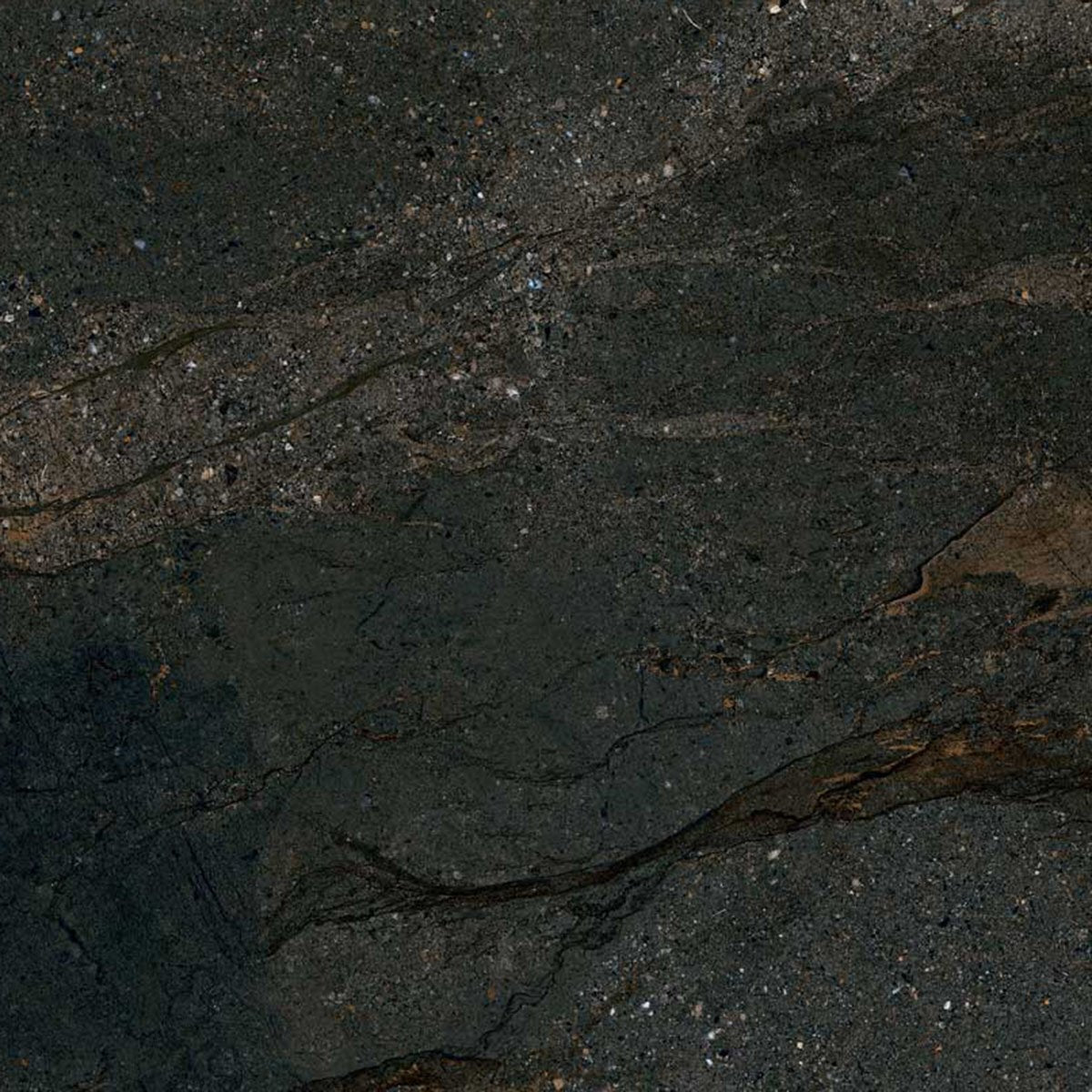 Zoltan Black Stone Effect Gloss Porcelain Tile 1200x1200mm