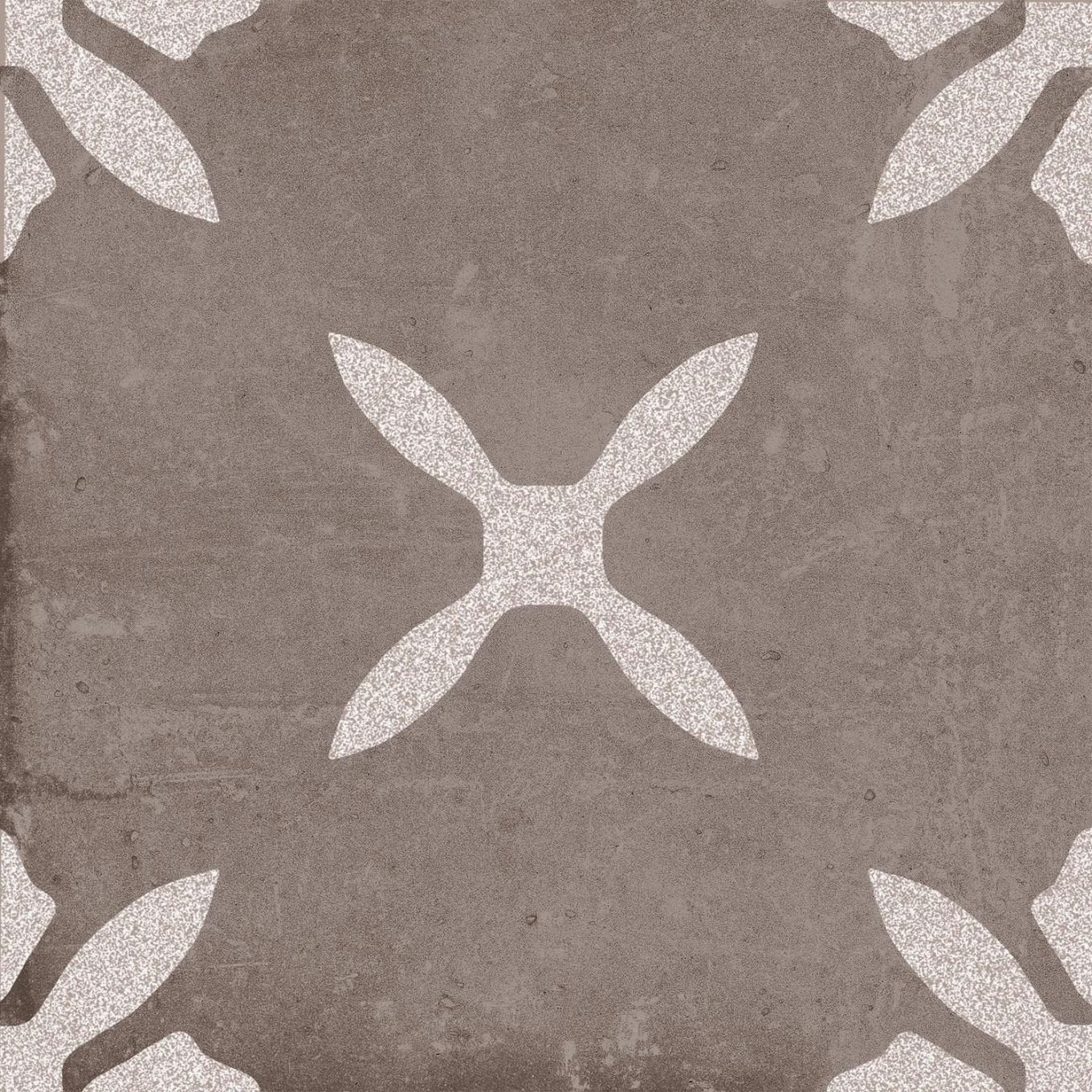 Pedro Brown Decor Flower Matt Porcelain Tile 223x223mm