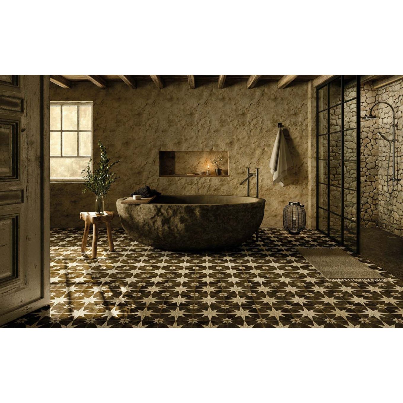 Fired Star Black Reverse Matt Ceramic Tile 450x450mm