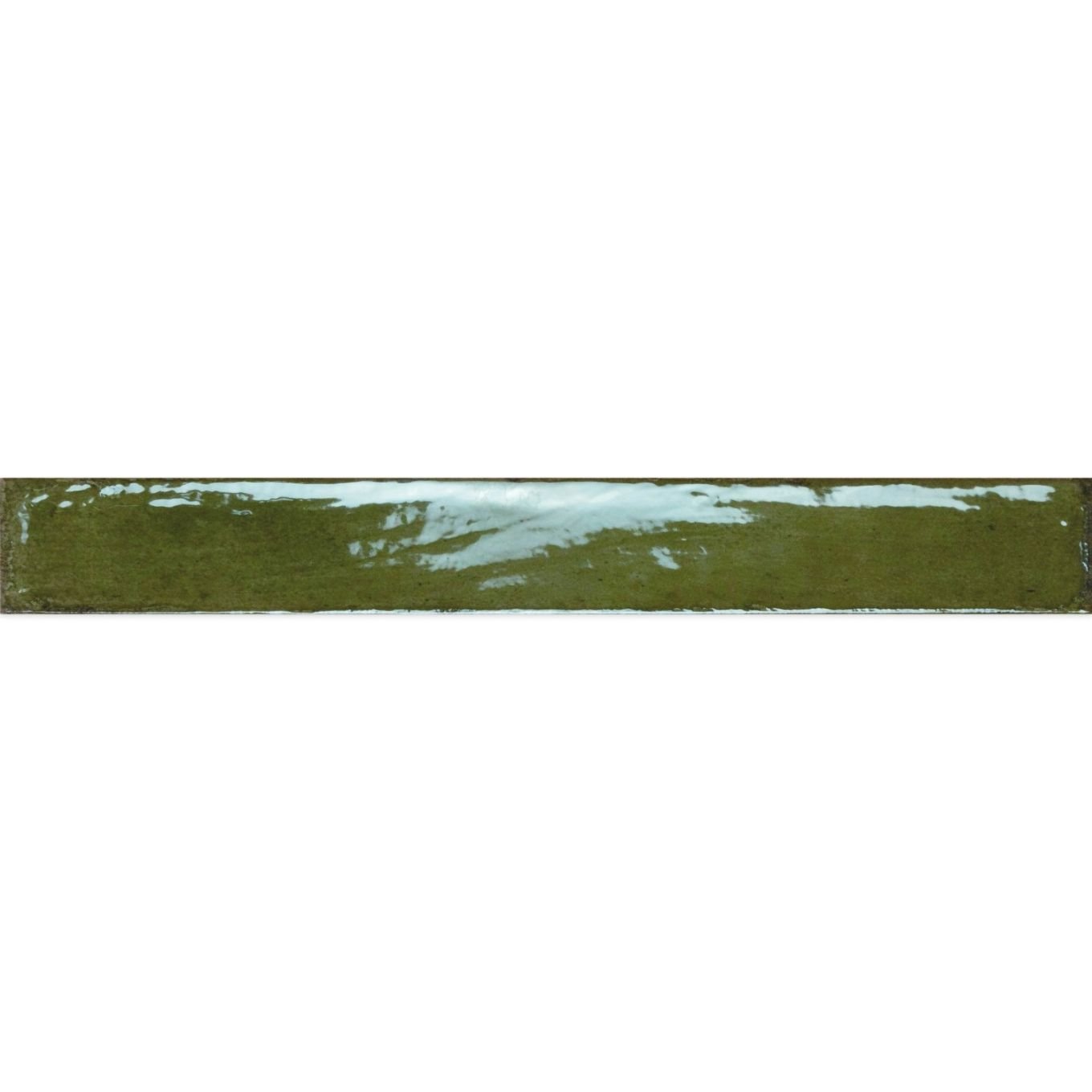 Capri Green Gloss Ceramic Brick Tile 400x50mm