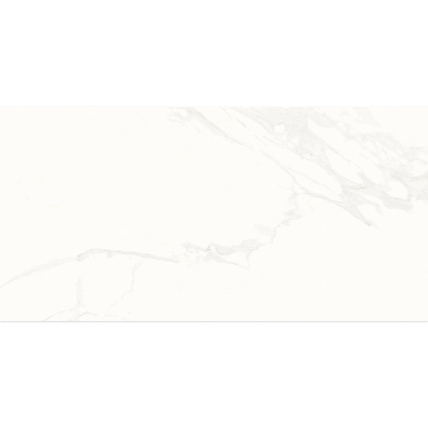 Miramar White Polished Porcelain Tile 1200x600mm