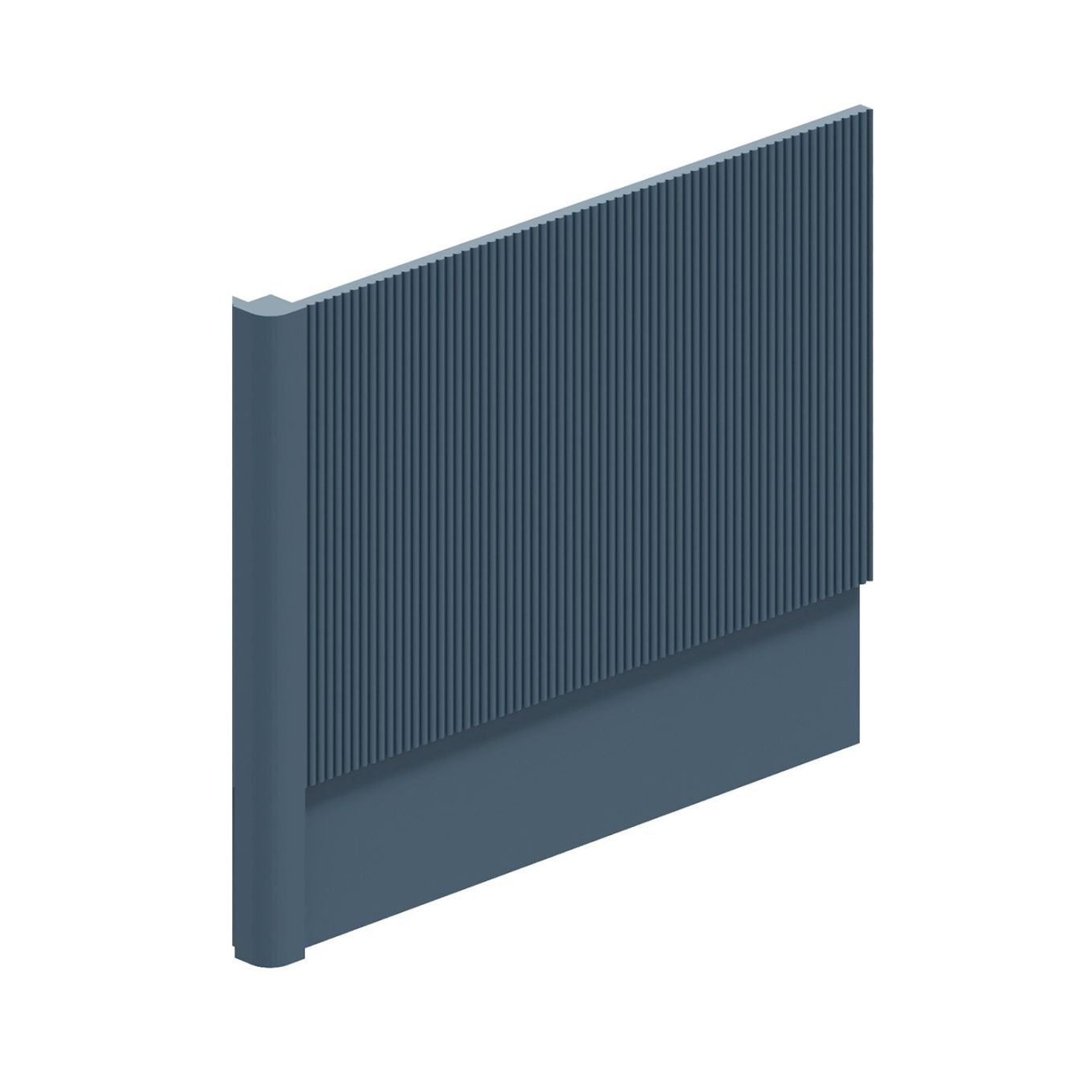 Wish Ribbed Blue End Bath Panel & Corner Post
