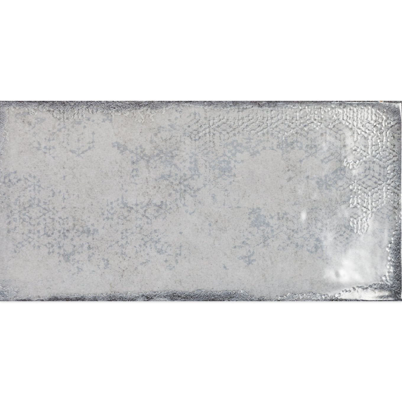 Inca Grey Glossy Porcelain Brick Tile 150x316mm