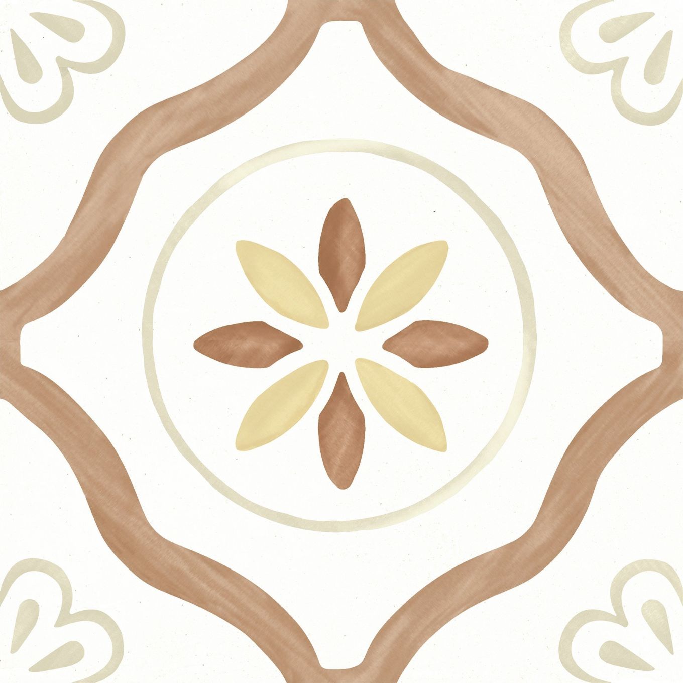 Lira Clay Petals Matt Porcelain Tile 223x223mm