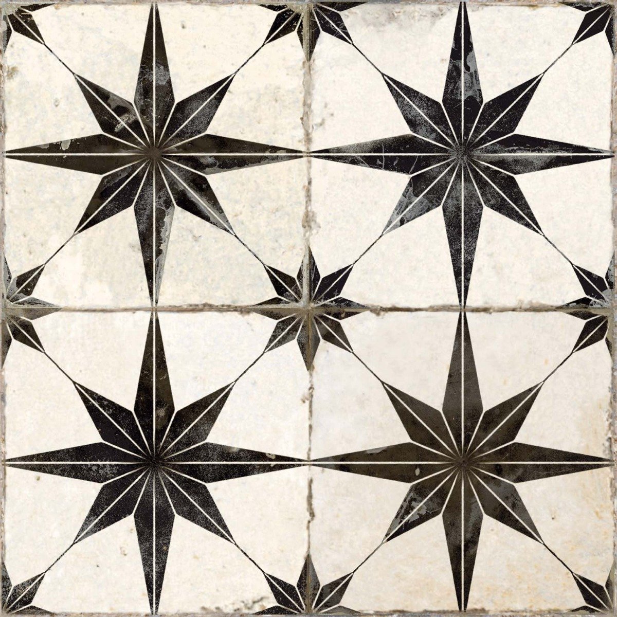 Hades Star Black Lappato Ceramic Tile 450x450mm