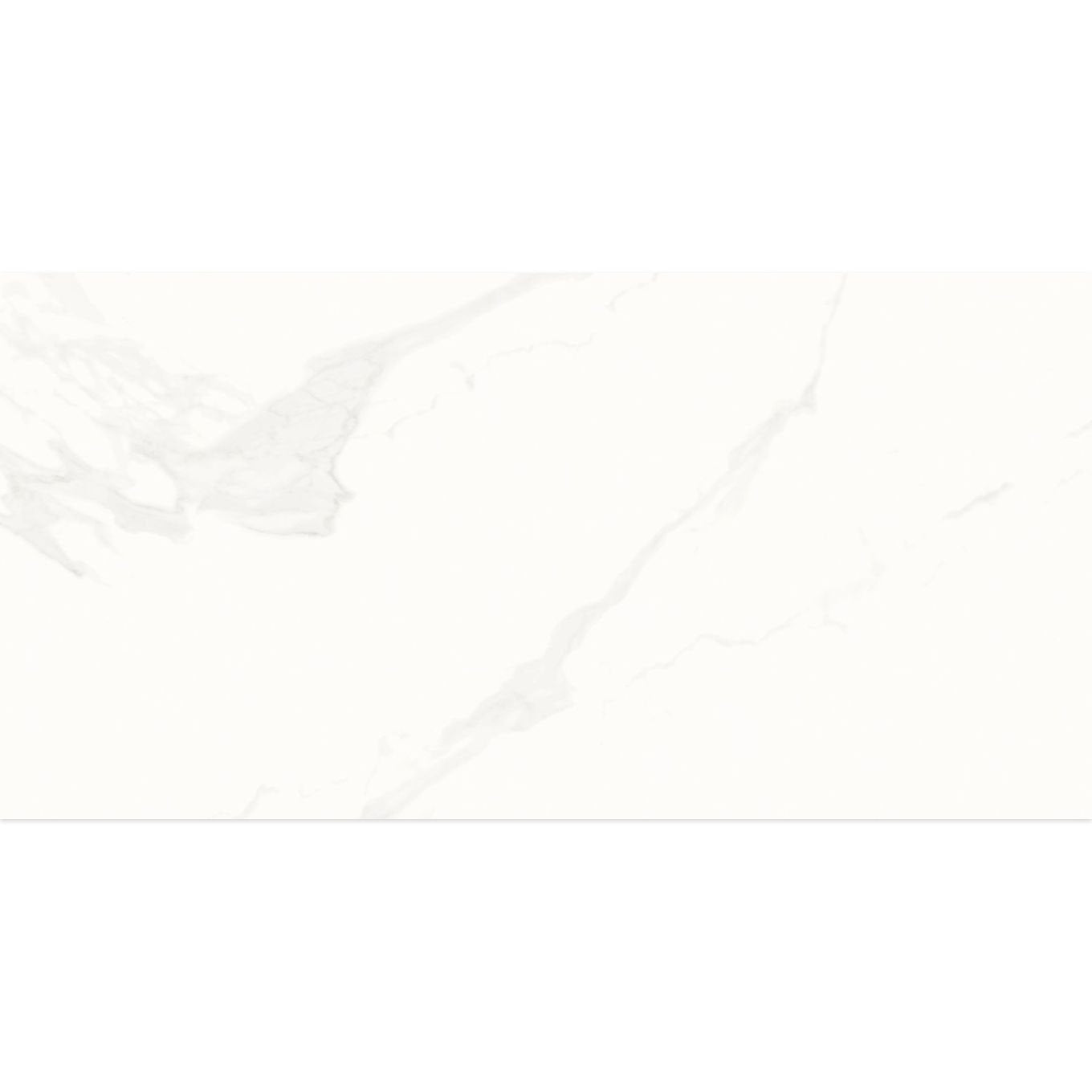 Miramar White Polished Porcelain Tile 1200x600mm