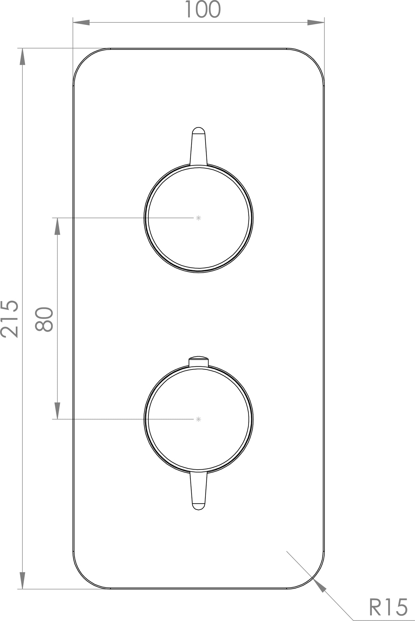 Saneux EDEN 1 Way Thermostatic Shower Valve Kit in Portrait and Landscape