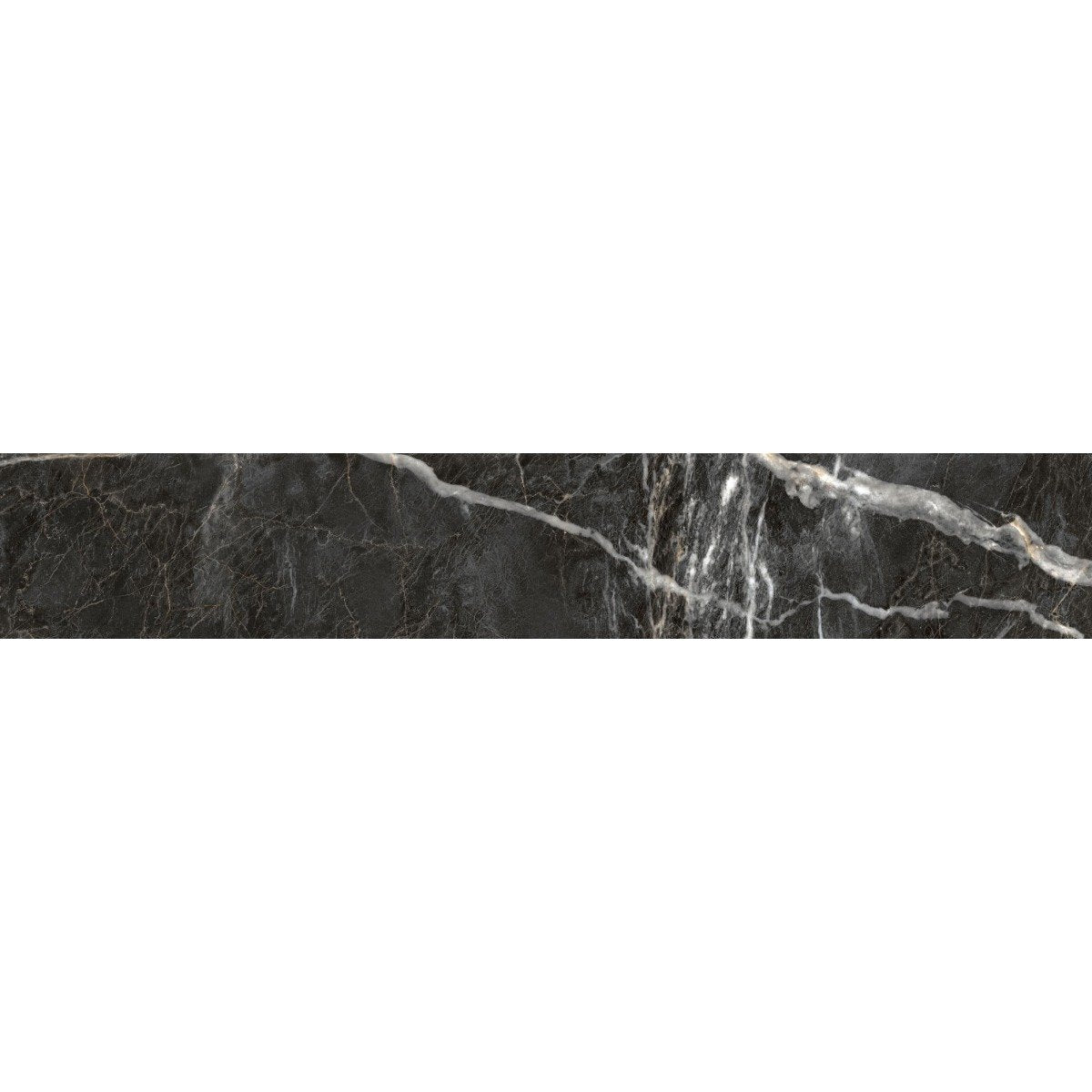 Salerno Black Matt Marble Plank Tile 150x900mm