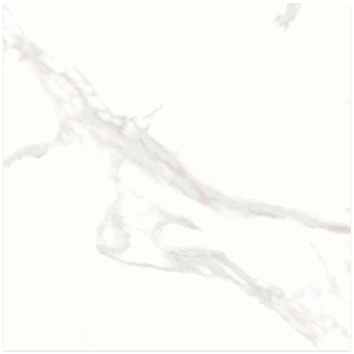 Miramar White Polished Porcelain Tile 600x600mm