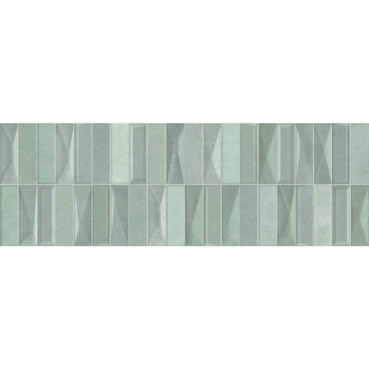 Passetto Green Decor Gloss Ceramic Tile 600x200mm