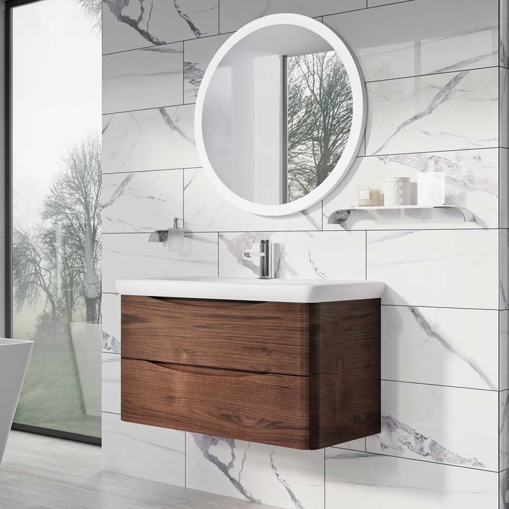 Zia Round LED Illuminated Bathroom Mirror 800mm
