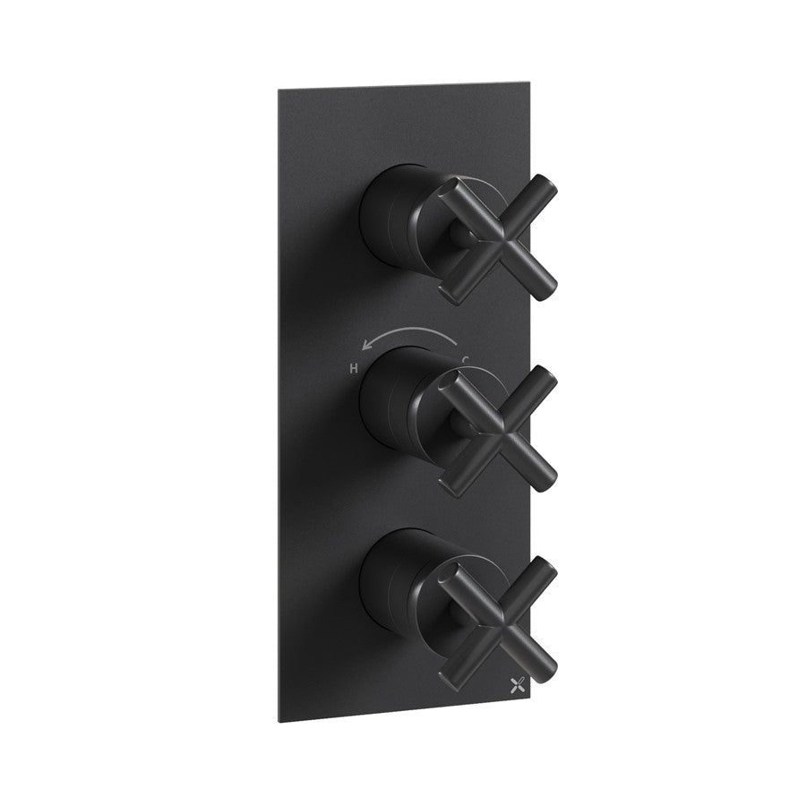 MPRO Crosshead 3 Outlet 3 Handle Shower Valve Portrait