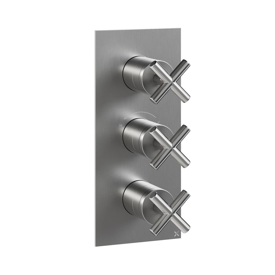 MPRO Crosshead 2 Outlet 3 Handle Shower Valve Portrait