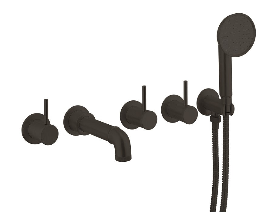 MPRO Industrial 5 Hole Bath Filler with Spout & Handset