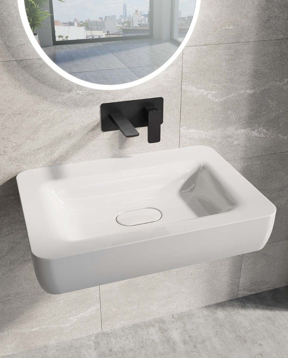 Zena Matt Black Wall Mounted Basin Mixer Tap