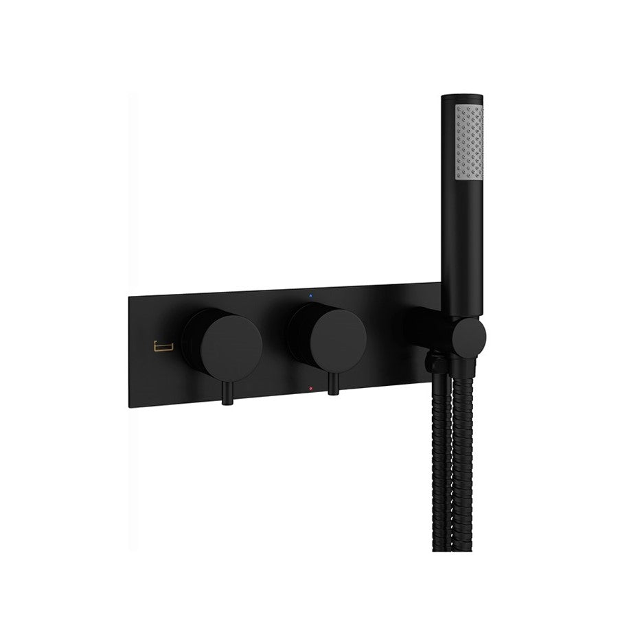 MPRO 2 Outlet 2 Handle Concealed Thermostatic Bath Valve & Handset