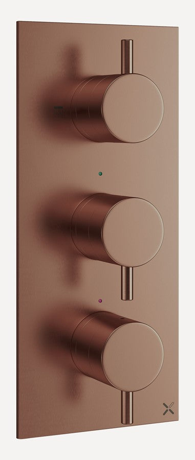 MPRO 2 Outlet 3 Handle Concealed Thermostatic Shower Valve Portrait
