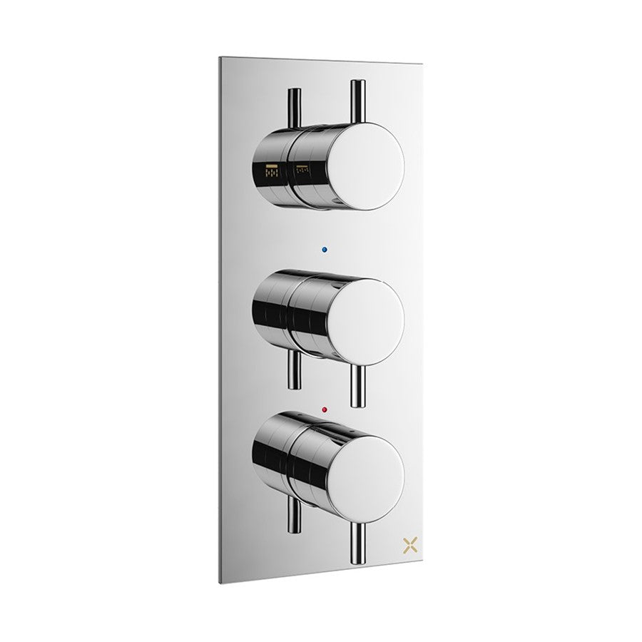MPRO 2 Outlet 3 Handle Concealed Thermostatic Shower Valve Portrait