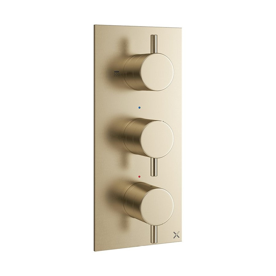 MPRO 2 Outlet 3 Handle Concealed Thermostatic Shower Valve Portrait