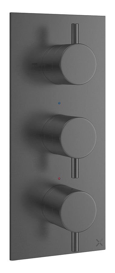 MPRO 2 Outlet 3 Handle Concealed Thermostatic Shower Valve Portrait