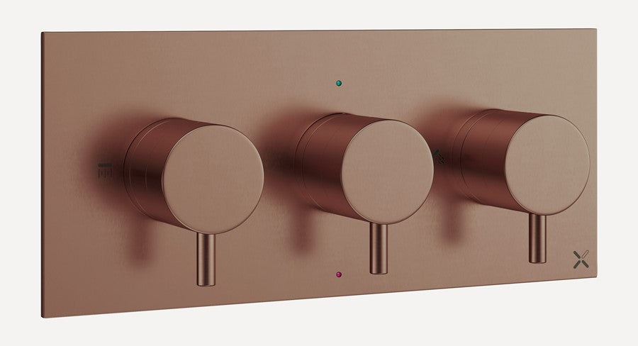 MPRO 2 Outlet 3 Handle Concealed Thermostatic Shower Valve Landscape