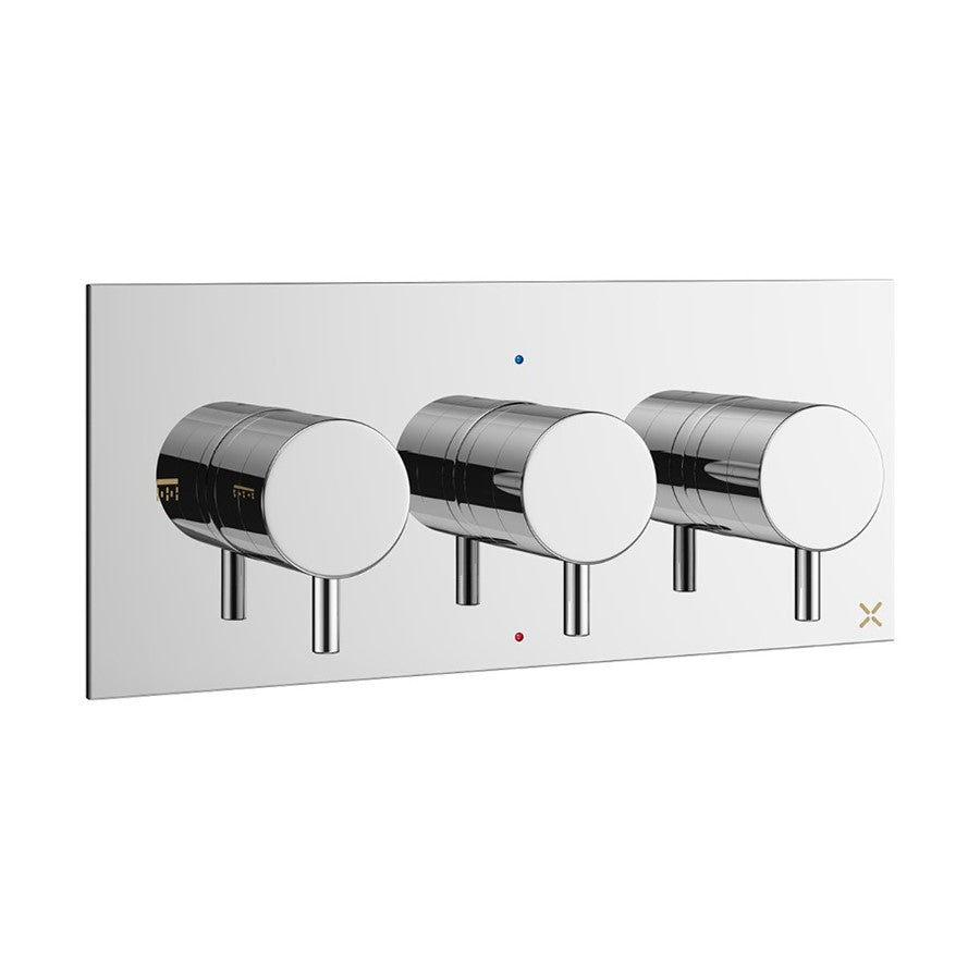 MPRO 2 Outlet 3 Handle Concealed Thermostatic Shower Valve Landscape