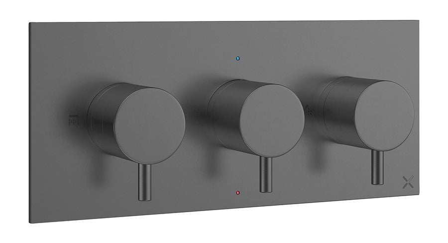 MPRO 2 Outlet 3 Handle Concealed Thermostatic Shower Valve Landscape