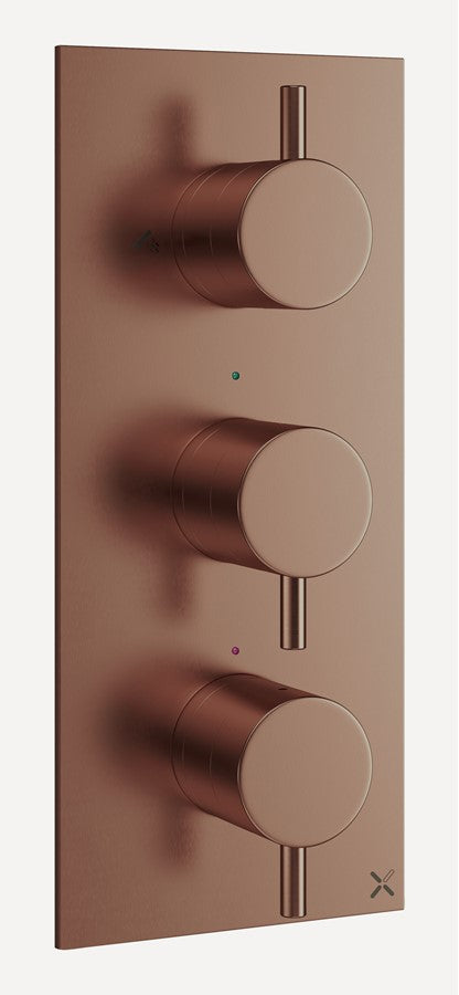 MPRO 3 Outlet 3 Handle Concealed Thermostatic Shower Valve Portrait