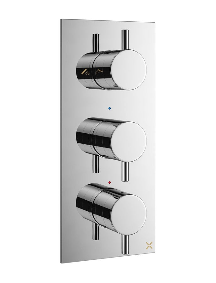 MPRO 3 Outlet 3 Handle Concealed Thermostatic Shower Valve Portrait