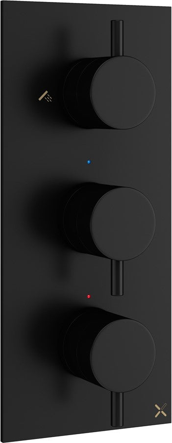 MPRO 3 Outlet 3 Handle Concealed Thermostatic Shower Valve Portrait