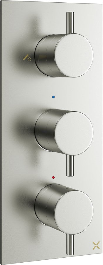 MPRO 3 Outlet 3 Handle Concealed Thermostatic Shower Valve Portrait