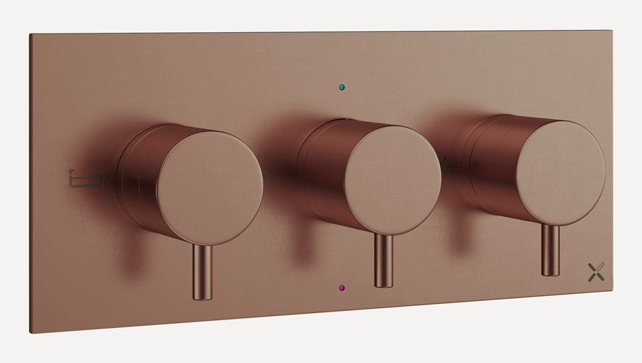 MPRO 3 Outlet 3 Handle Concealed Thermostatic Shower Valve Landscape