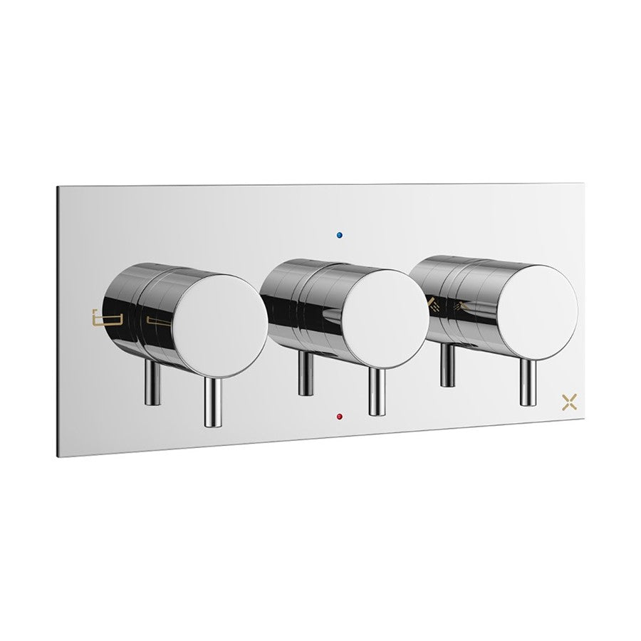 MPRO 3 Outlet 3 Handle Concealed Thermostatic Shower Valve Landscape