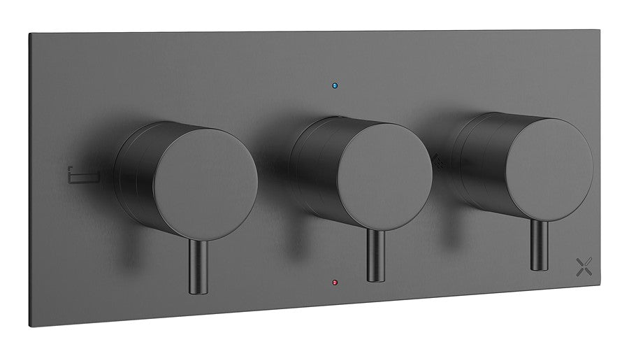MPRO 3 Outlet 3 Handle Concealed Thermostatic Shower Valve Landscape