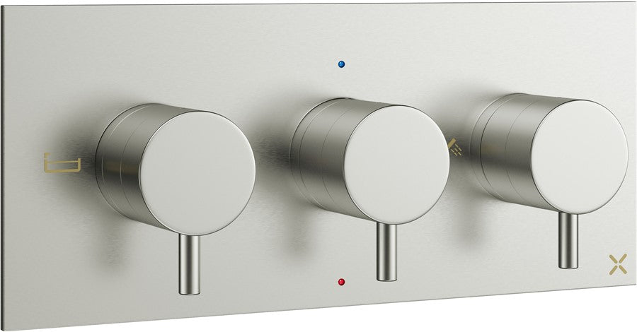 MPRO 3 Outlet 3 Handle Concealed Thermostatic Shower Valve Landscape