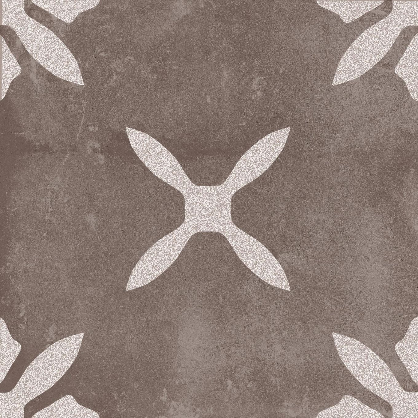 Pedro Brown Decor Flower Matt Porcelain Tile 223x223mm