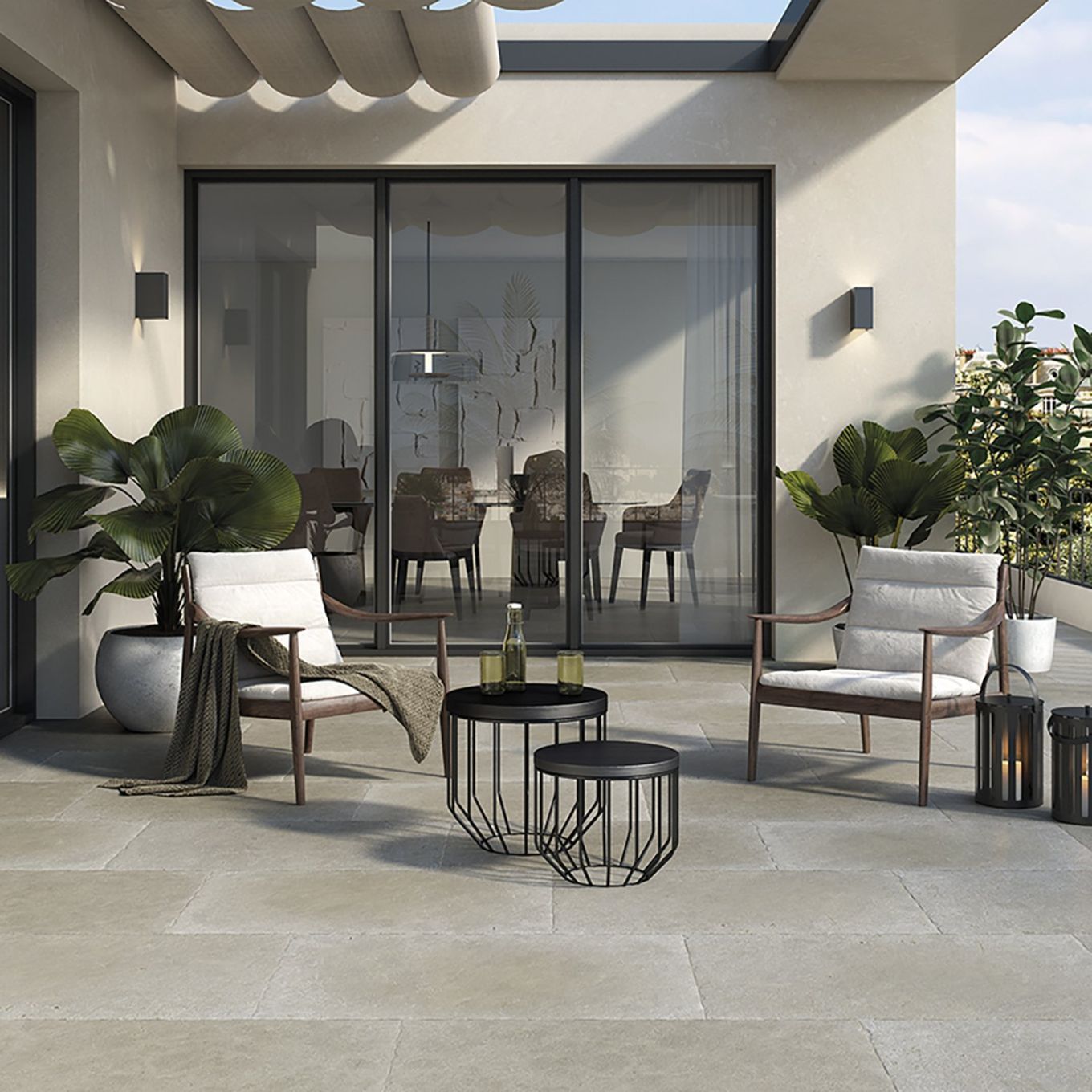 Toro Grey Stone Effect Matt Porcelain Outdoor Tile 605x905mm