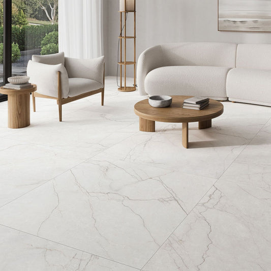 Ritz Bianco Matt Porcelain Tile 600x600mm