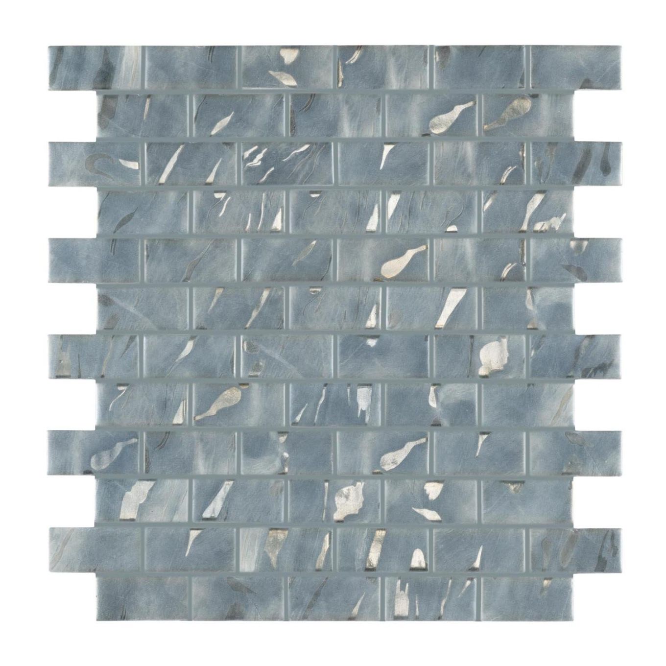Serene Grey Brick Glass Mosaic Tile 315x315mm
