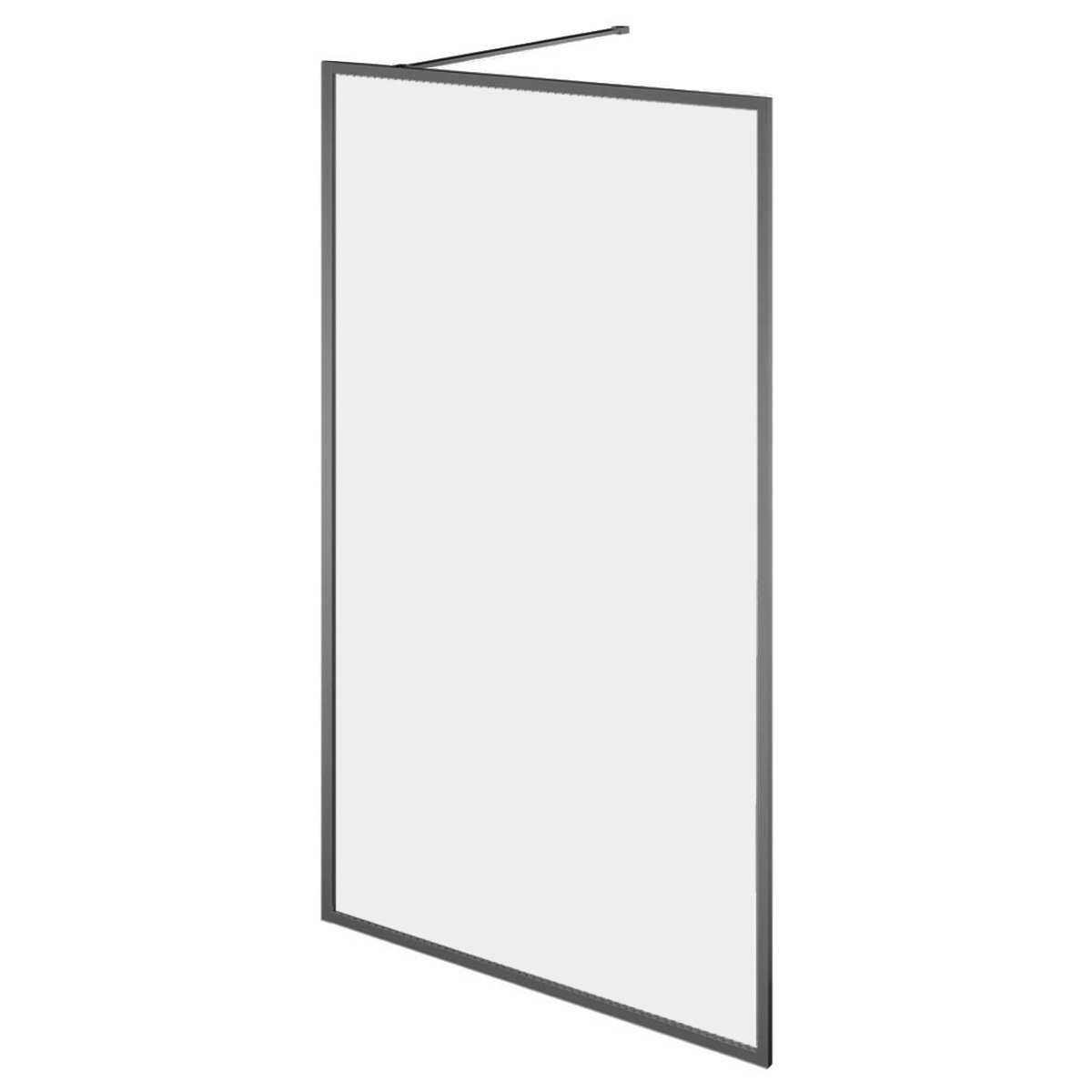 Amien Gunmetal Framed Clear Glass Shower Screen 1080mm