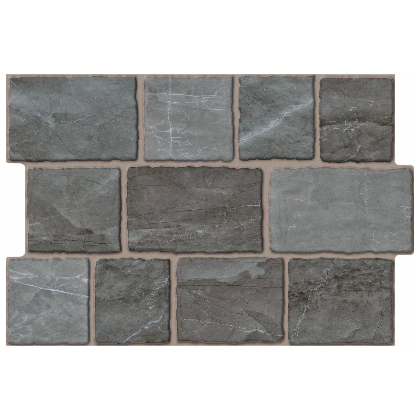 Casanova Noir Matt Porcelain Cobble Stone Tile 600x400mm