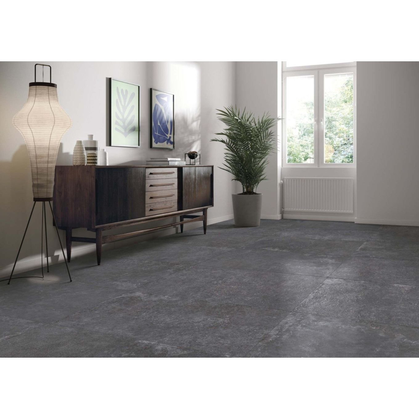 Graffi Anthracite Matt Porcelain Tile 600x1200mm