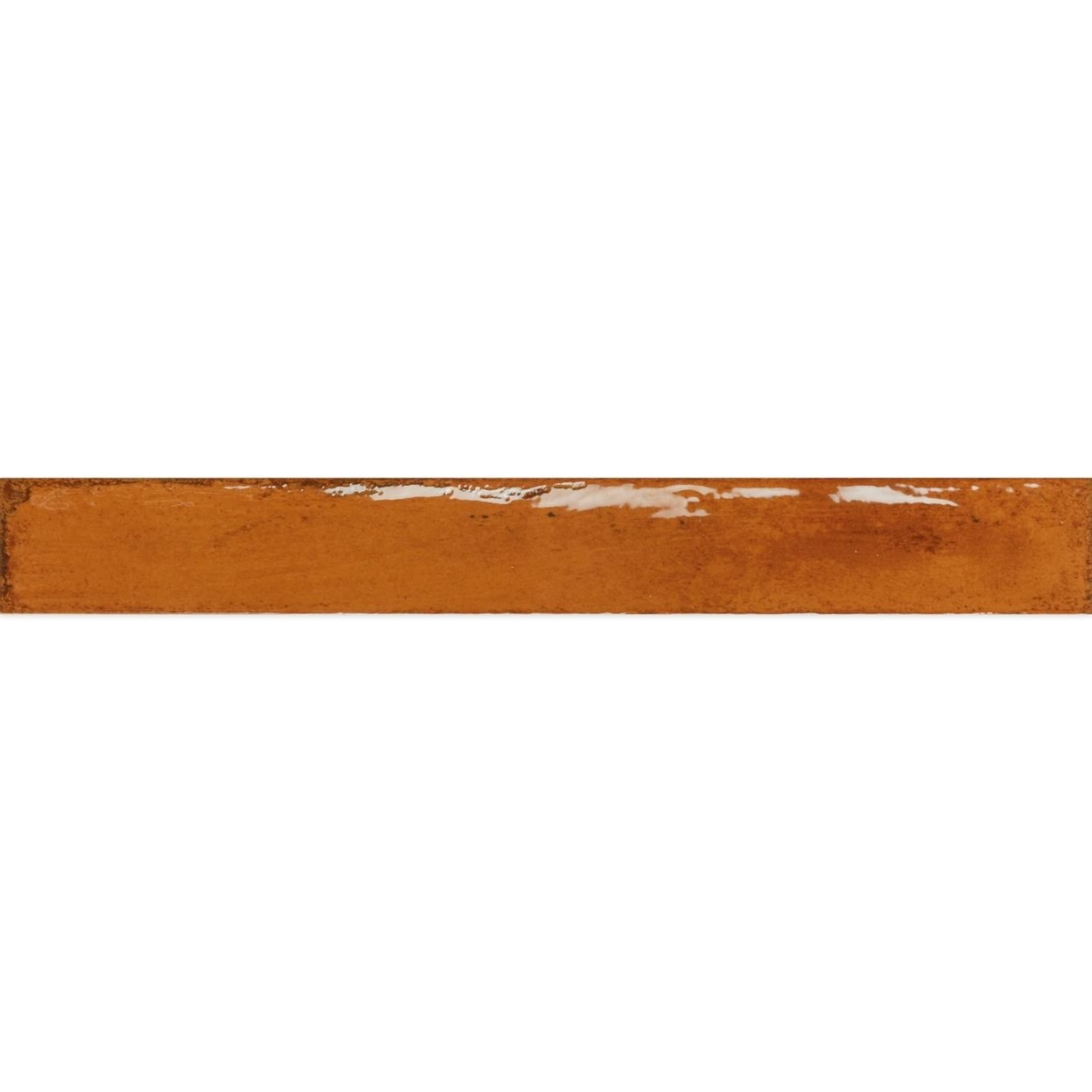 Capri Orange Gloss Ceramic Brick Tile 400x50mm
