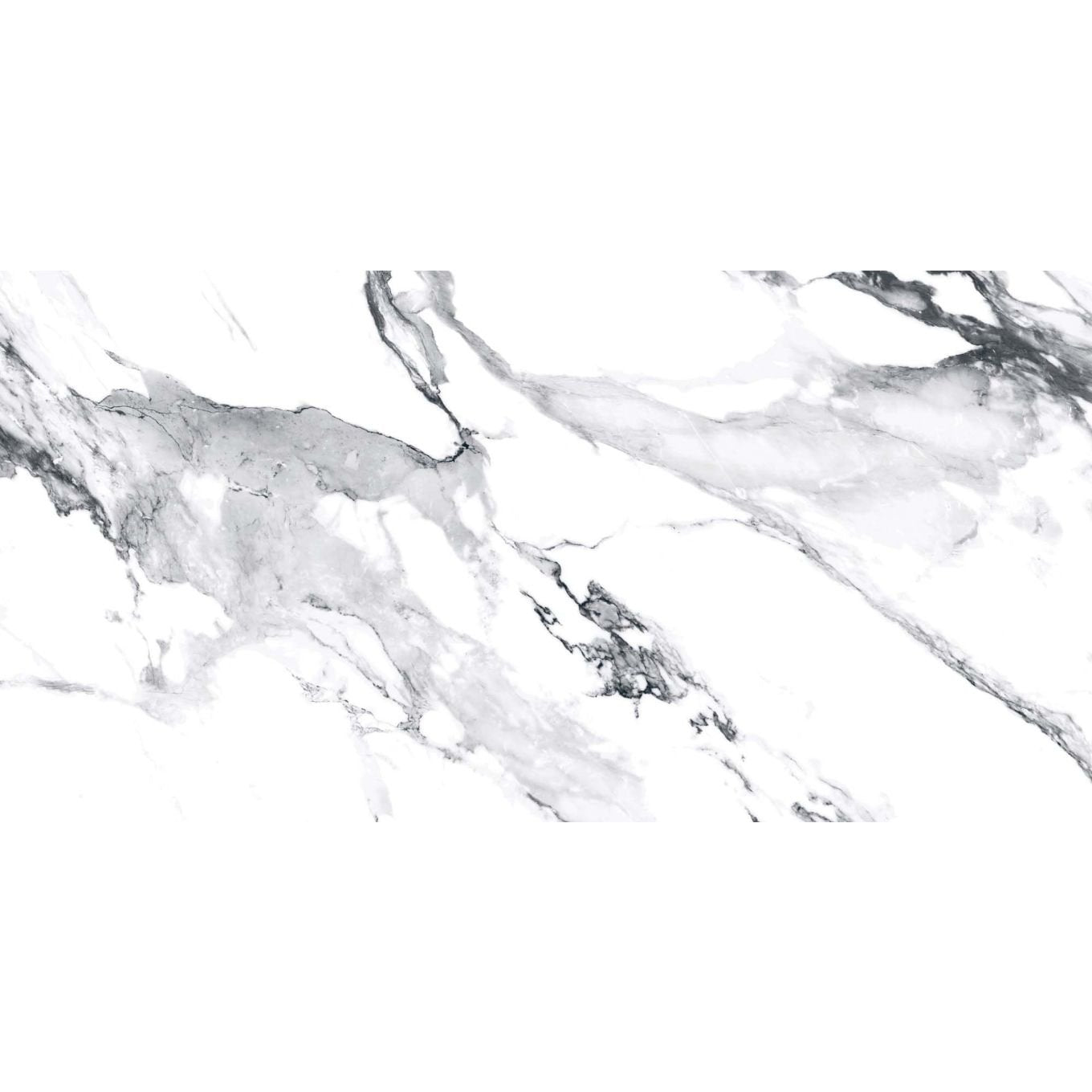 Charlie White Marble Gloss Porcelain Tile 300x600mm