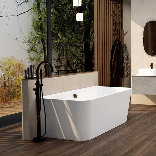 Ravine 1700mm fully reinforced back to wall freestanding style bath