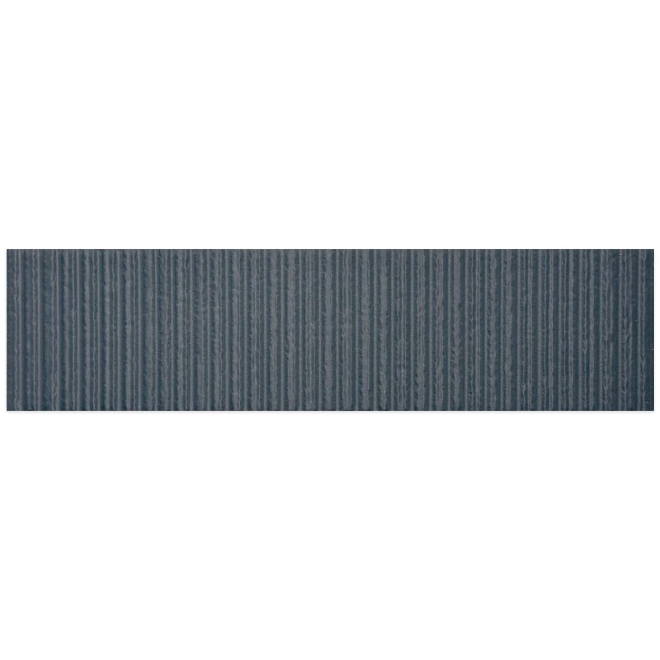 Viera Azul Ribbed Matt Ceramic Brick Tile 75x300mm
