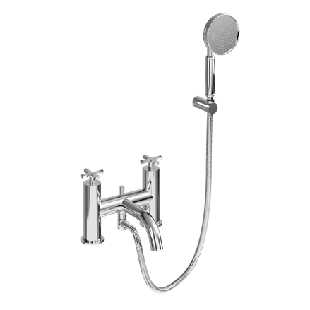 Riviera Bath Shower Mixer with Handset and Hose kit