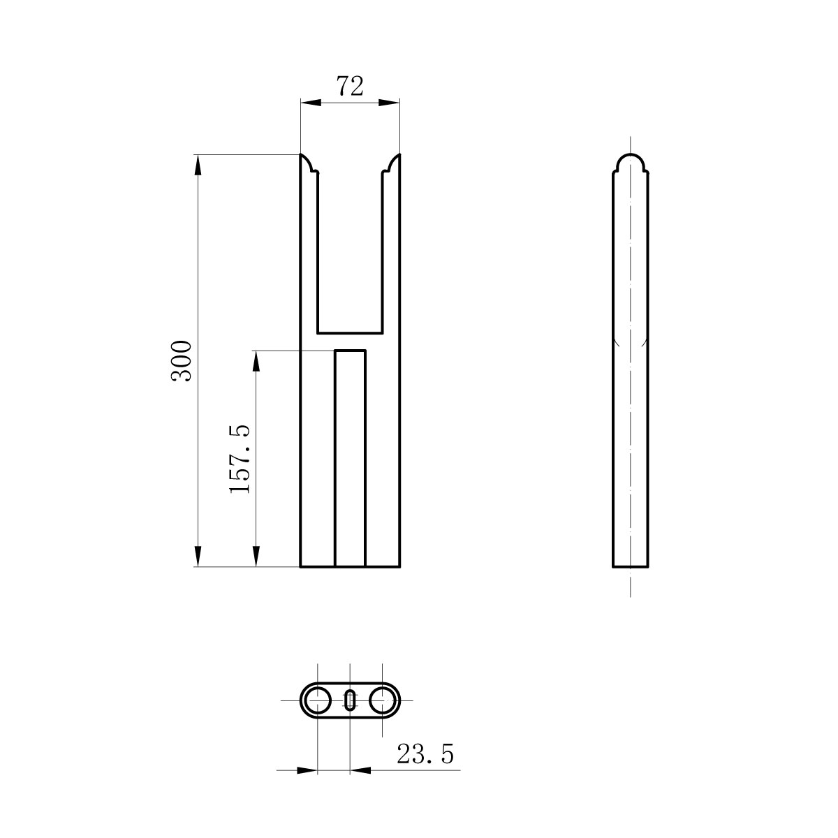 Upton White Pair of Double Column Radiator Feet