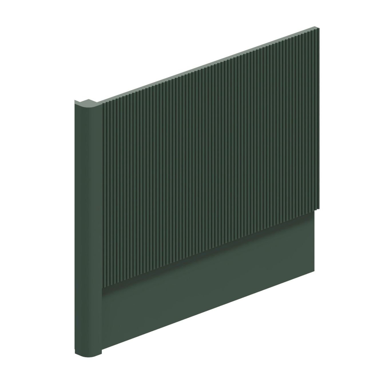 Wish Ribbed Green End Bath Panel & Corner Post